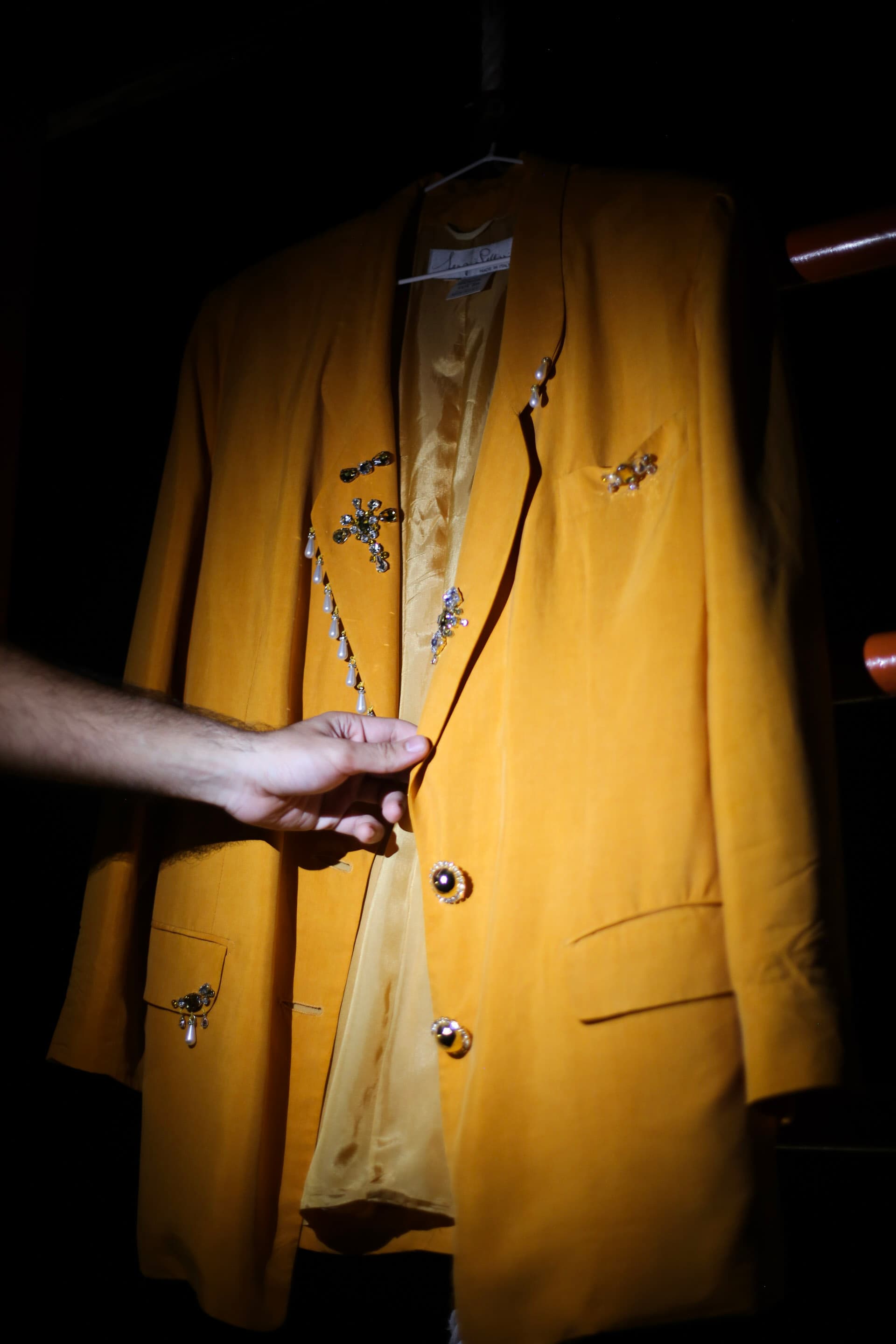 Marigold jewelled blazer, crystal and pearl embellishment